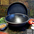 Kazan Uzbek WOK 8 litri cu capac-tigaie (Grill)