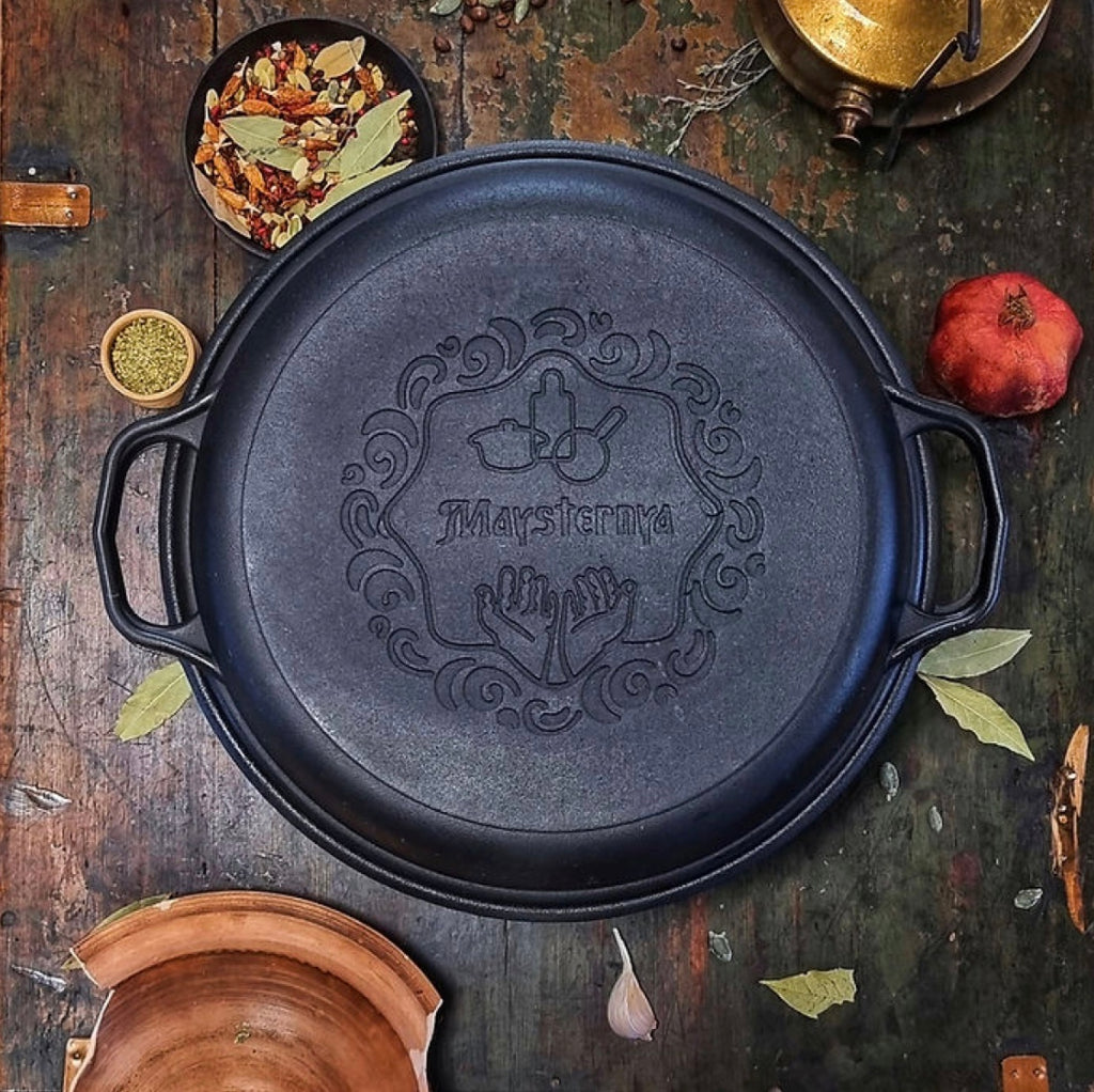 Kazan Uzbek WOK 18 litri cu capac-tigaie (Grill)