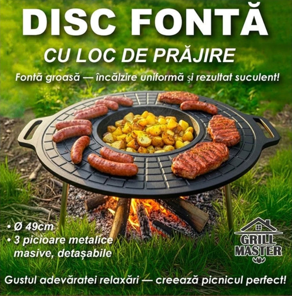 Disc din fontă cu loc de prăjire