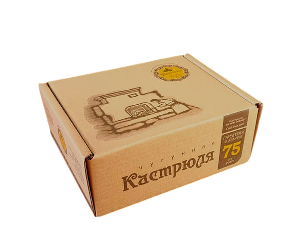 Ceaun din fontă cu capac din sticlă – 2 L