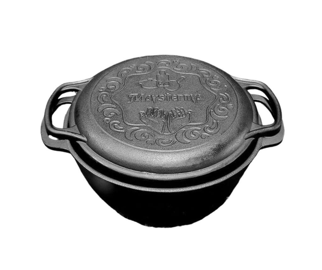 Ceaun din fontă cu capac din fontă – 5 L