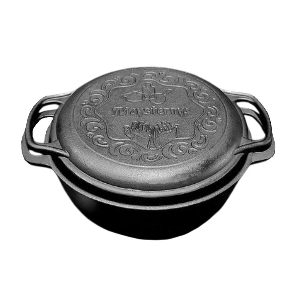 Ceaun din fontă cu capac din fontă – 4 L