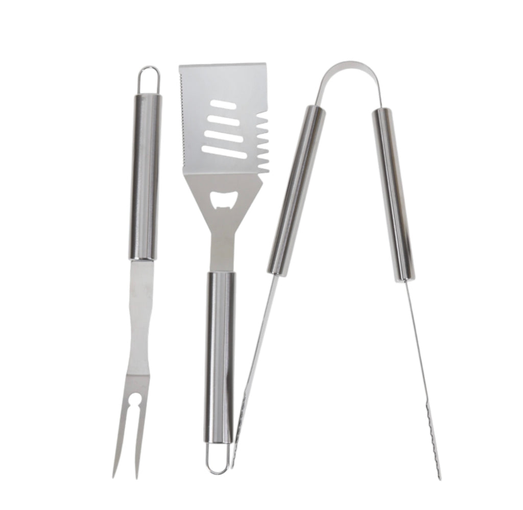 Set pentru barbecue – 3 piese din oțel inoxidabil
