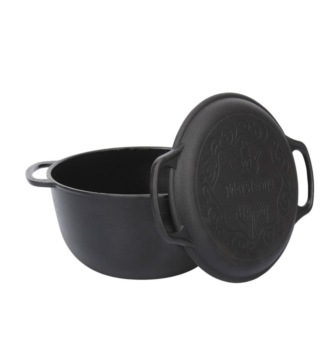 Ceaun din fontă cu capac din fontă – 6 L